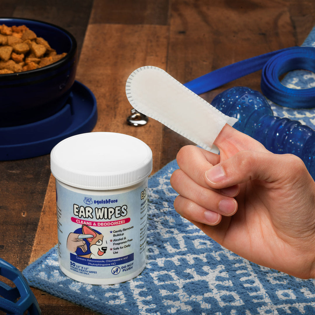 Squishface Ear Wipes with Finger Sheath