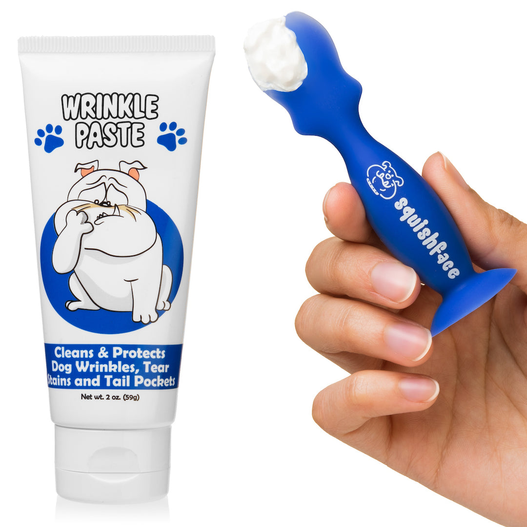 Wrinkle Wipes & Paste Bundle - Best Selling Duo Cleans & Protects Dog Wrinkles, Tear Stains and Tail Pockets!