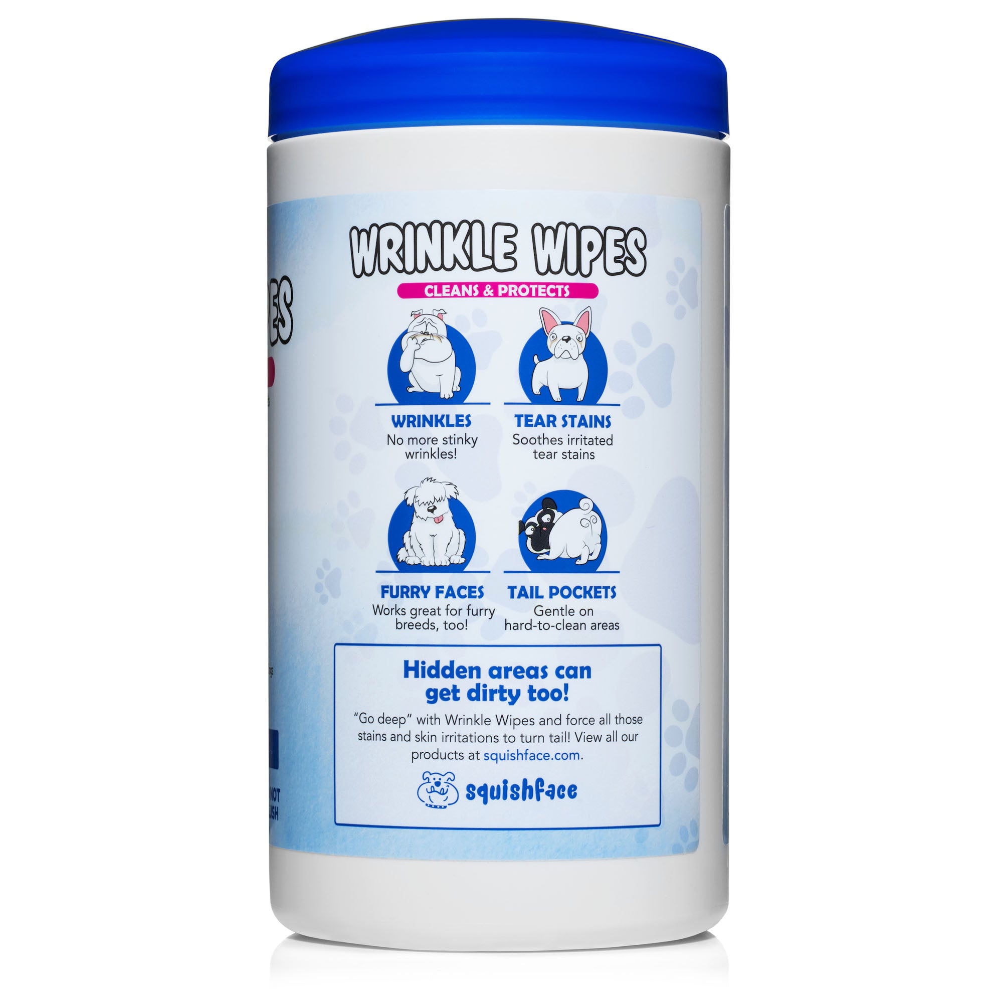 squishface dog wrinkle wipes gentle cleaner for dogs with allergies