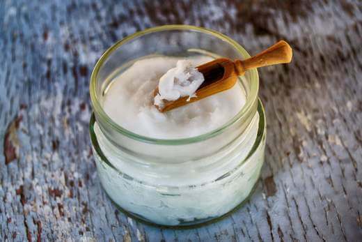 Picture of coconut oil in a jar