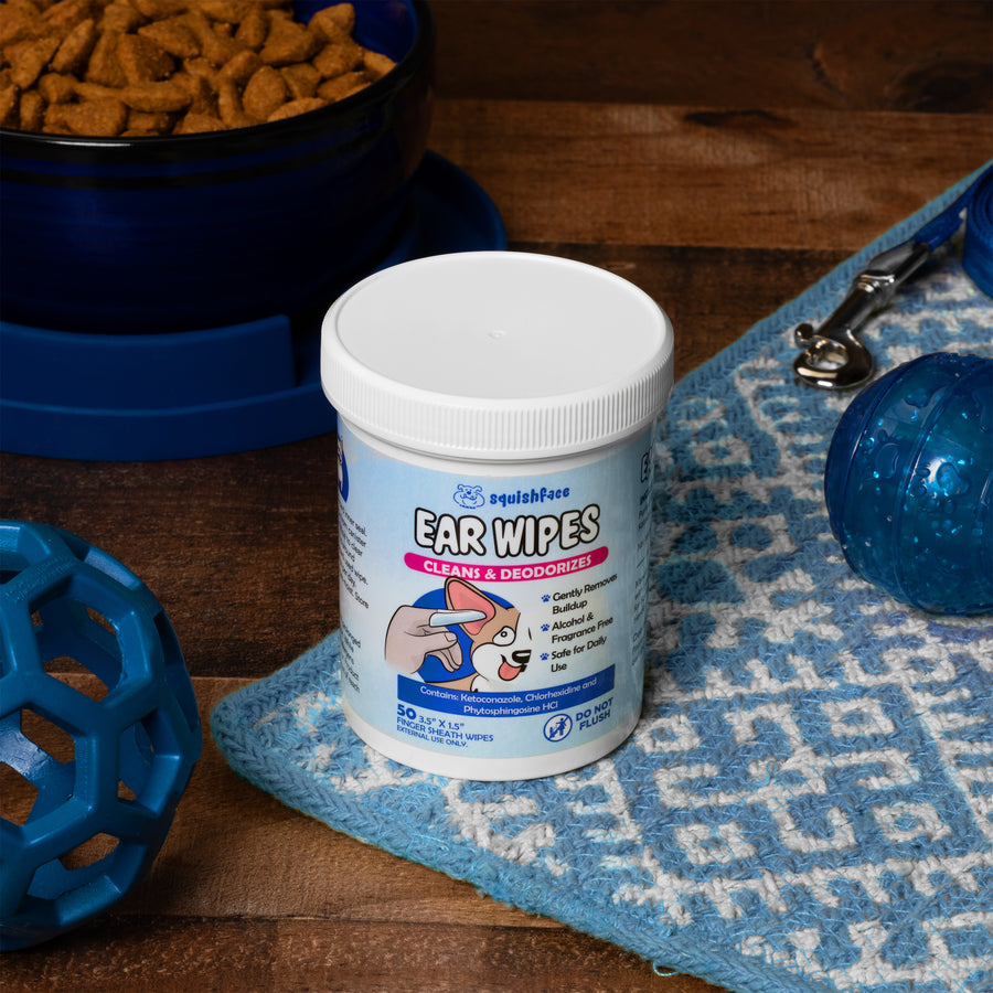 Squishface Ear Wipes Clean & Deodorize Dog Ears Squishface