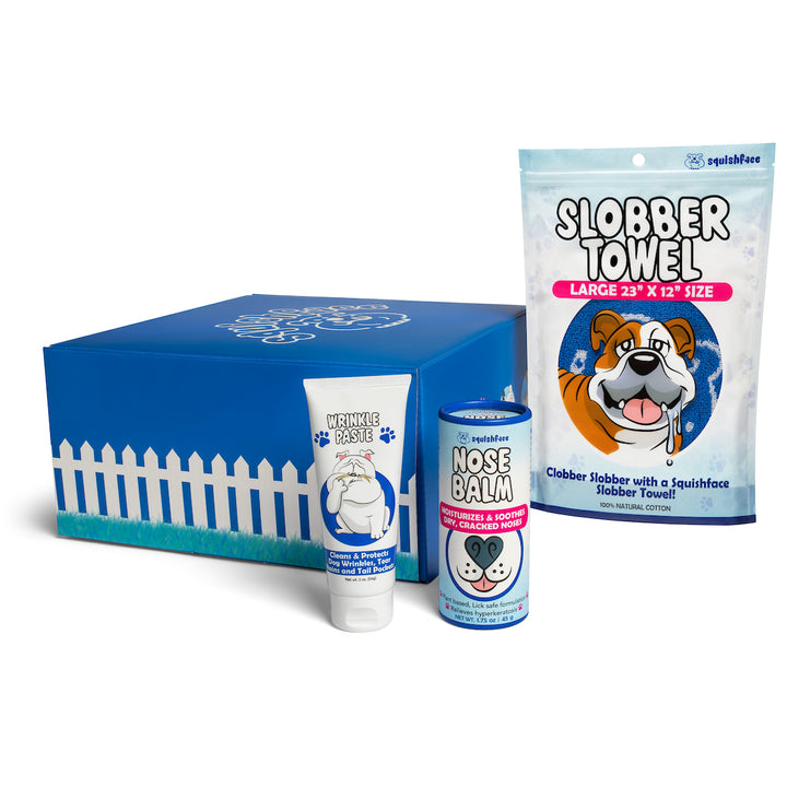 The Fresh AF Face Bundle — Wrinkle Paste + Nose Balm + Slobber Towel (Dog Wrinkle Care Kit)