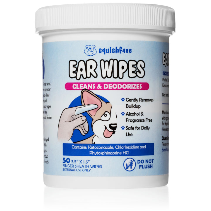 squishface dog ear wipes for any dog breed