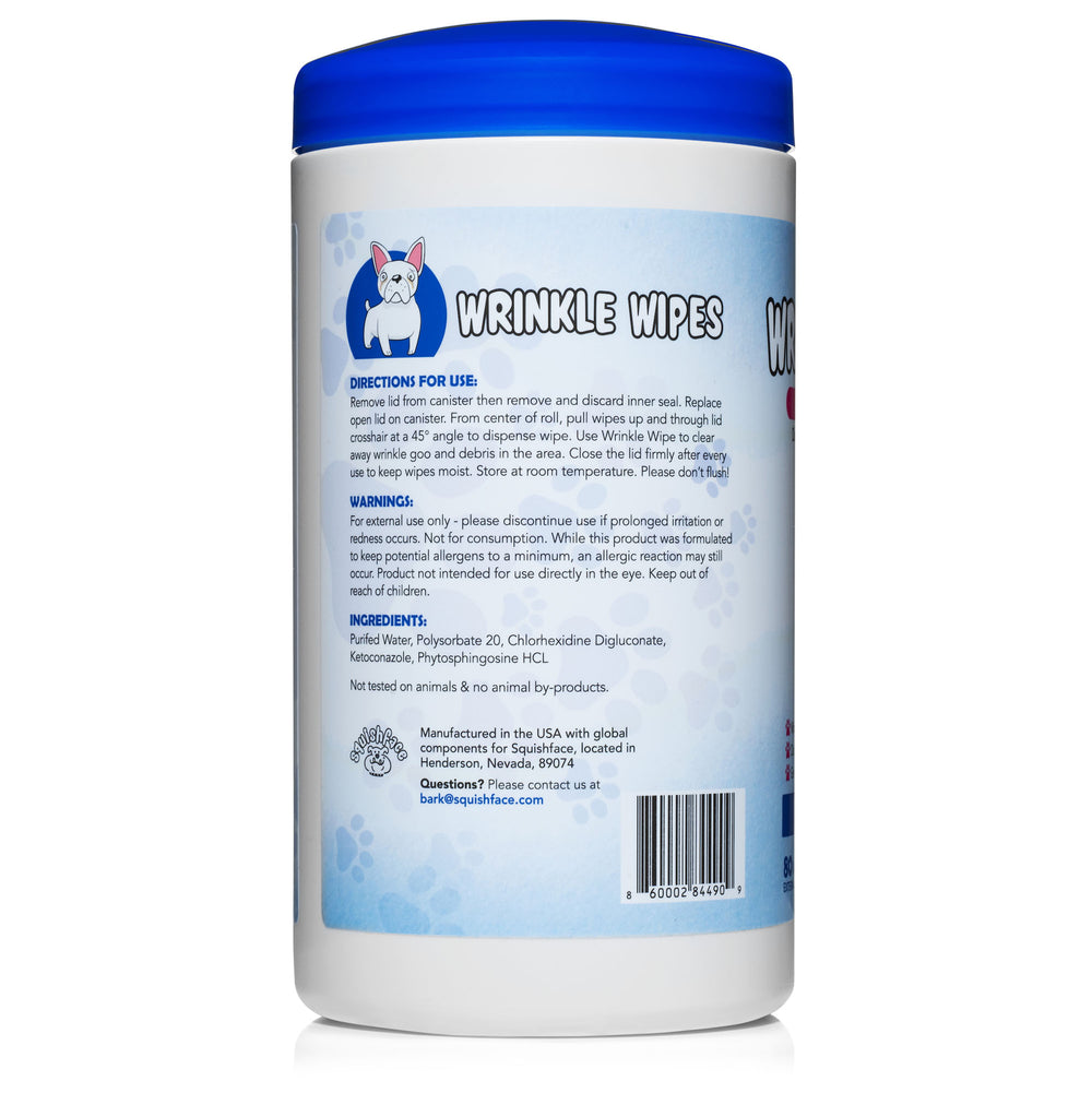 squishface dog wrinkle wipes gentle cleaner for dogs