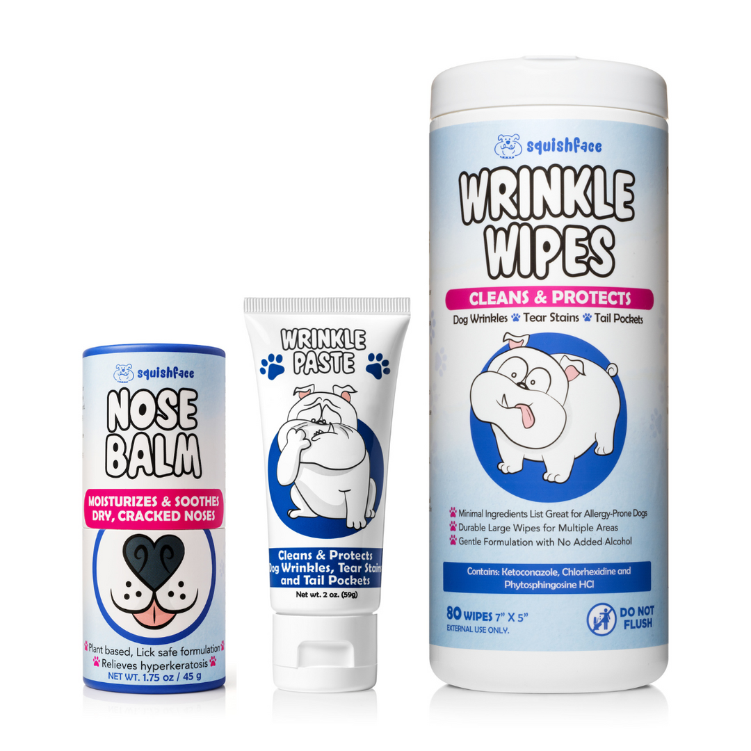 squishface dog wrinkle paste bundle for wrinkly breeds