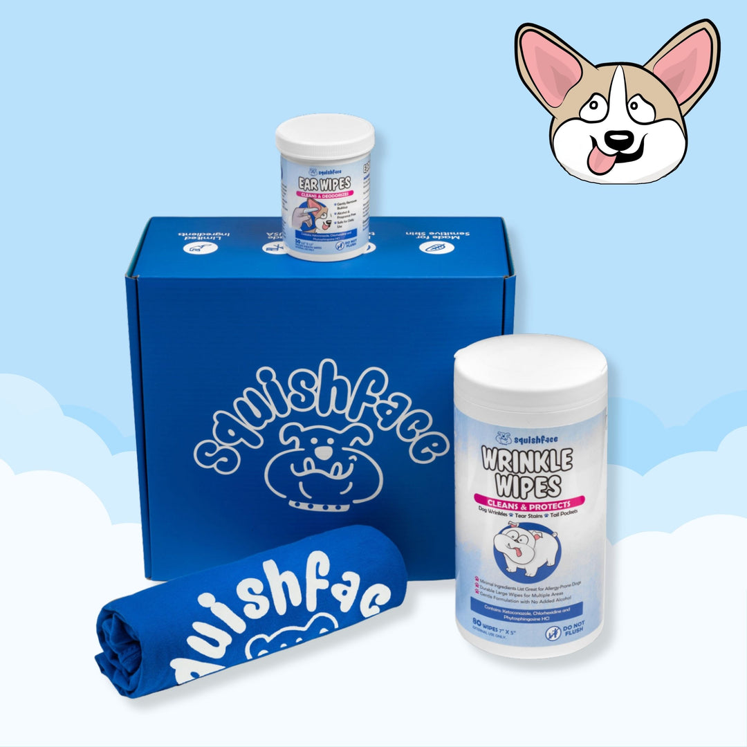 squishface tshirt gift set with ear wipes